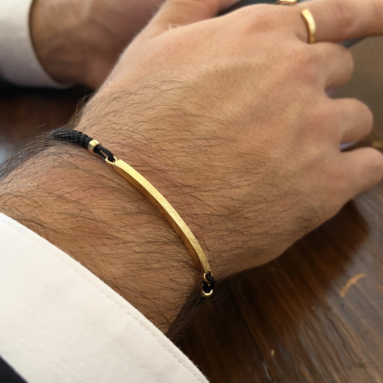 Pulsera Man Rusk Plata con Baño de oro