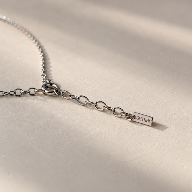 cadena plata con extensión