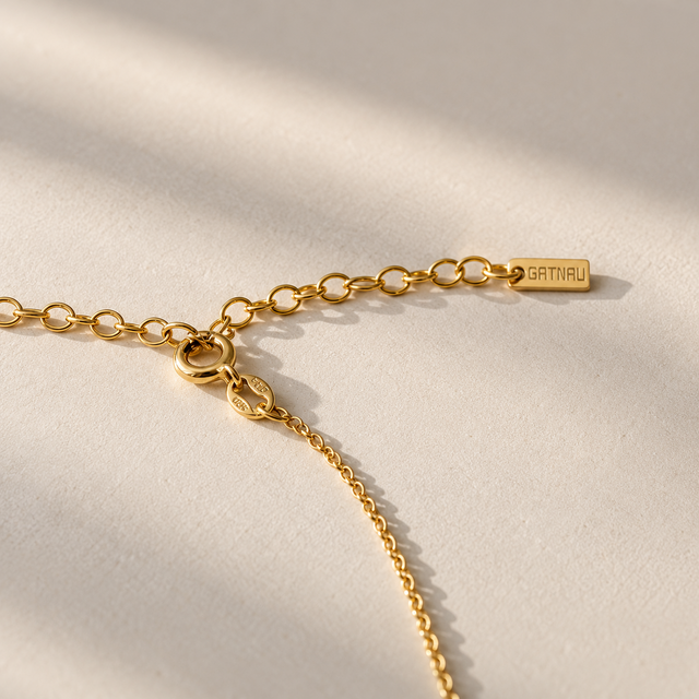 cadena plata con baño de oro con extensión