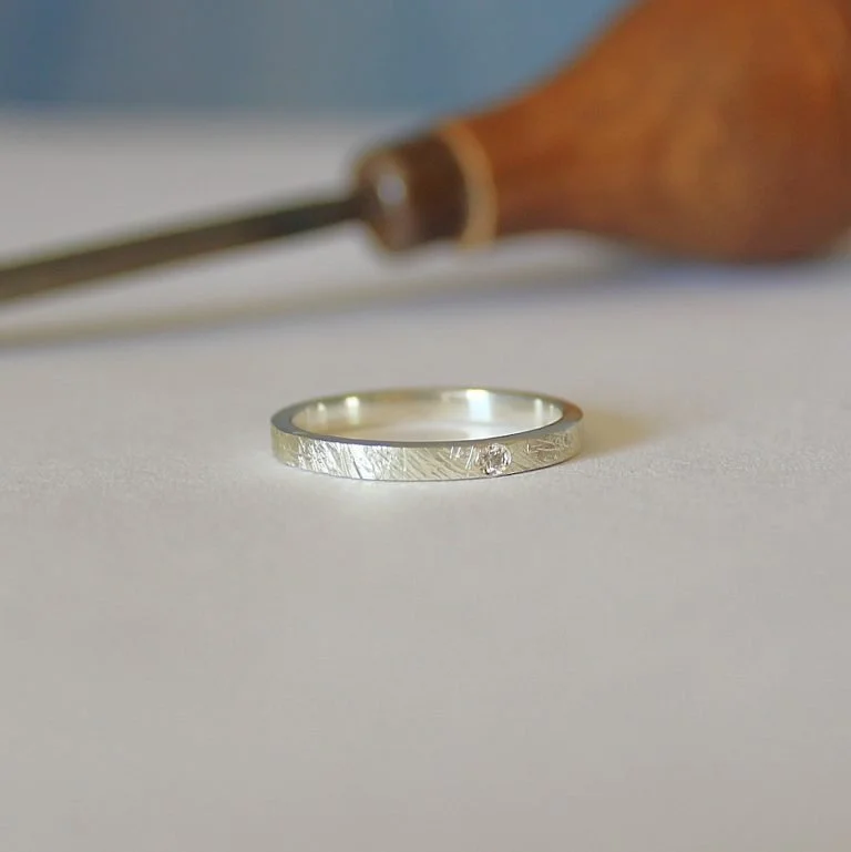 Anillo Blanche Plata y Diamante
